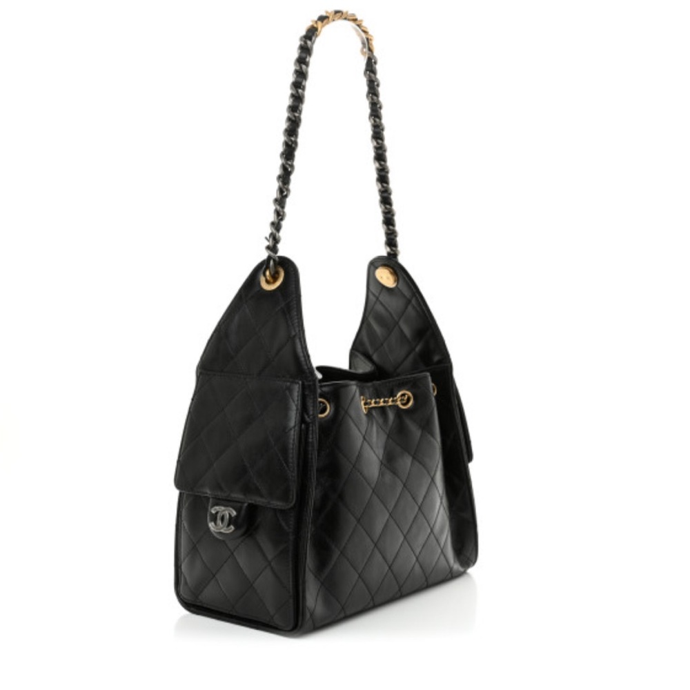 New Chanel 25 Handbag Small Calfskin Black with Two Tone Hardware - Picture 4 of 16